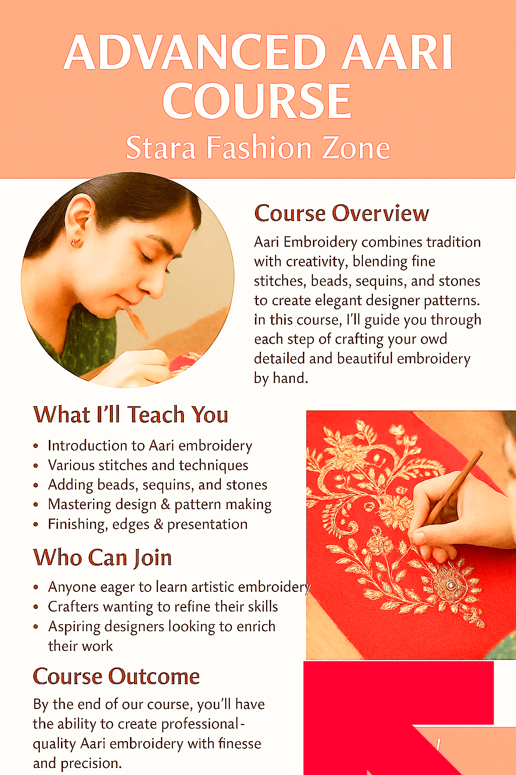 Aari Embroidery course